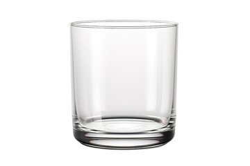 A Crystal Clear Glass Awaits Its Contents in a Studio Setting on a White or Clear Surface PNG Transparent Background