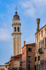 Fototapeta premium Leaning Tower Of Greek Orthodox Church In Venice