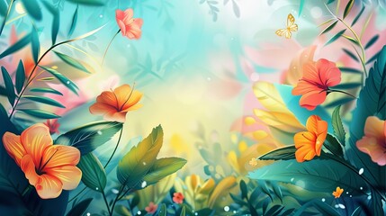 beautiful flower with soft pastel color for quotes design background