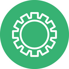 Settings Vector Line White Circles Multicolors