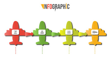 Infographic Timeline Airplane 3