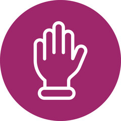 Hand Vector Line White Circles Multicolors