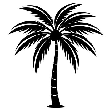 recommend clip art: palm tree black silhouette art illustration
