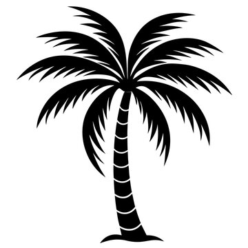 recommend clip art: palm tree black silhouette art illustration