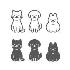 犬猫うさぎ　ペットアイコン