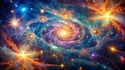 Fototapeta premium The Wonders Of The Universe Are On Display In This Awe-Inspiring Image Of A Colorful Galaxy.