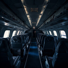 interior of a train interior of an aeroplane