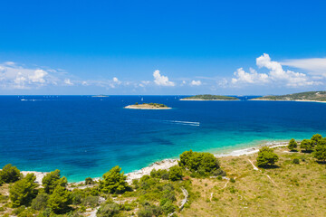 Obraz premium Idyllic Adriatic coastline in Rogoznica, Dalmatia, Croatia