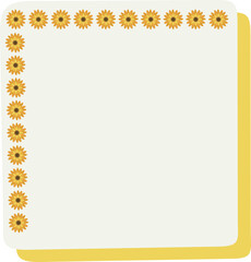 Note Paper WIth Sunflower