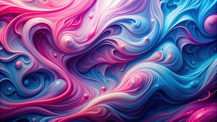 Abstract fluid swirls in shades of pink and blue , fluid, abstract, swirls, pink, blue, vibrant, colorful, dynamic, art, background