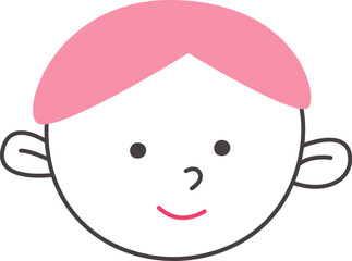 Childish Boy Portrait Outline