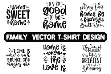 Fototapeta premium Togetherness Family Tee | Creative Vector Design for Family Moments