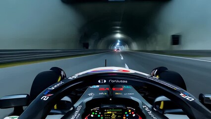 Racing car on a track