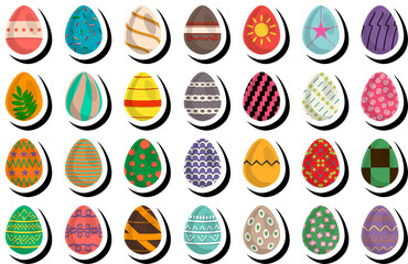 Illustration on theme celebration holiday Easter with hunt colorful bright eggs