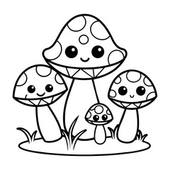 mushrooms in a grass