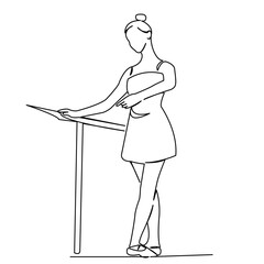 dancer ballerina at the rack