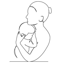 mother with baby baby in her arms