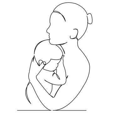 recommend clip art: mother with baby baby in her arms
