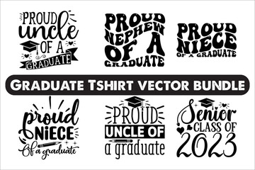 Obraz premium Graduate T-Shirt Design | Vector Art for Celebrating Graduation Day
