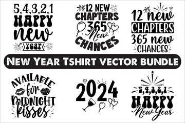 Fototapeta premium Countdown to New Year T-Shirt | Stylish Vector Art for New Year’s Celebration