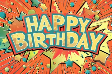 Fototapeta premium A colorful comic book style background with the word 