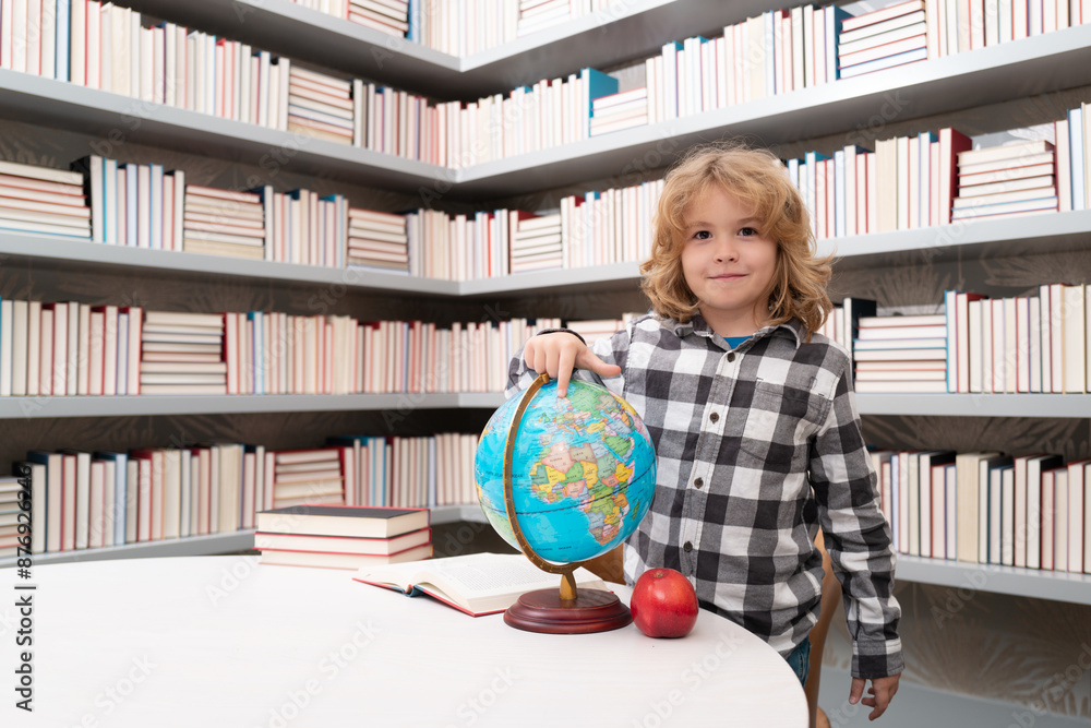 Poster school and students in classroom. education kids. clever child pupil student in the school class. st