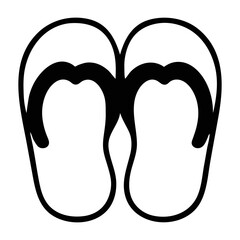 A pair of black flip flops