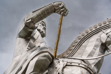 Monument Dschingis Khan Mongolei Luftaufnahme