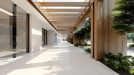 Obraz premium Innovative commercial hub, mixed-use spaces with modern architecture, vibrant community interactions, reflecting future business trends