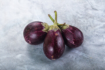 Raw smal asian baby eggplant