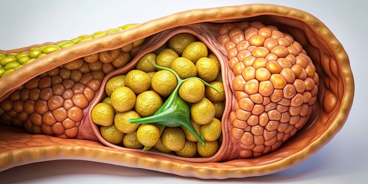 Close up of gallstones in the gallbladder or bile ducts, gallstones, gallbladder, bile ducts, medical, health, stones