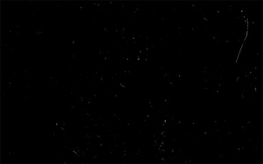 Distressed white grainy texture. Dust overlay textured. Grain noise particles. Snow effects and rusted black background. Vector illustration