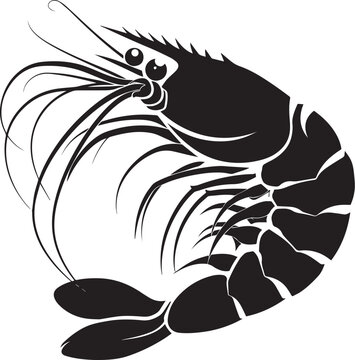 recommend clip art: shrimp silhouette vector black