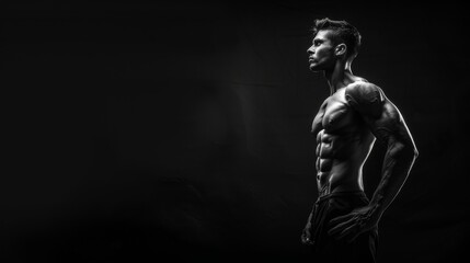 Naklejka premium Monochrome Muscle..