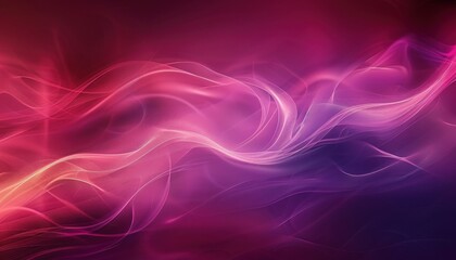 Fototapeta premium Abstract purple and pink smoke waves on a dark background, creating a mystical and elegant visual effect perfect for various creative projects.