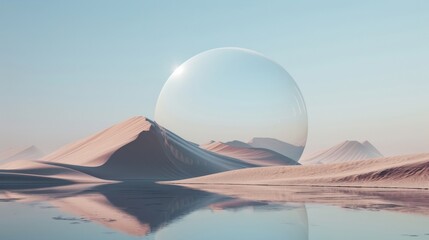 Fototapeta premium Crystal Orb in Desert