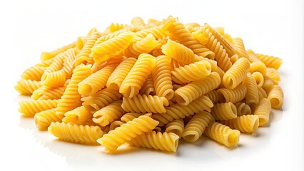 Close-up of corn short pasta in a white background, corn, short pasta, food, ingredient, cooking, grains, yellow