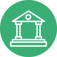 Bank Vector Line White Circles Multicolors