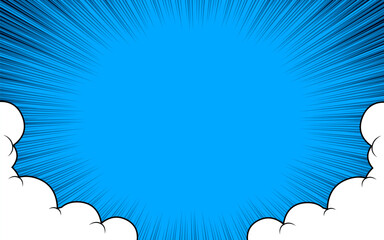 Comic background with clouds. vector illustration EPS 10.