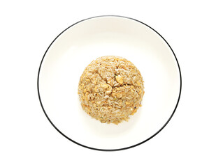 A bowl of Chinese egg fried rice