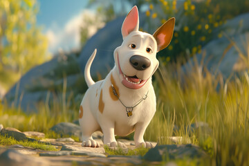Bull Terrier , cheerful energetic and never dull loyal friend with a brave heart