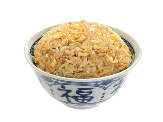 A bowl of Chinese egg fried rice