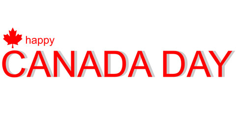 happy canada day lettering vector design for canada day