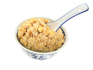 A bowl of Chinese egg fried rice