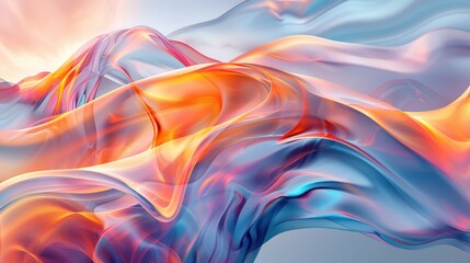 Naklejka premium Abstract Digital Art with Vibrant Colors