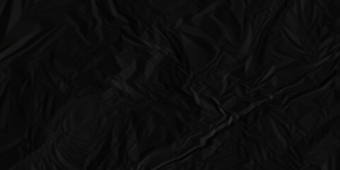 Dark black crumpled paper texture background. black crumpled and top view textures can be used for background of text or any contents.	
