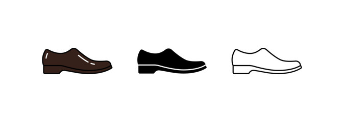Loafers icon isolated on white background.