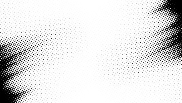 Abstract vector halftone tilted background with grainy stripes. Dotted texture and trendy halftone tonal gradation effect.