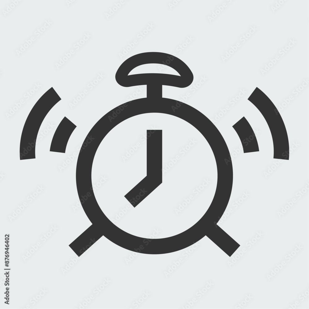 Poster alarm clock easy editable simple vector design.