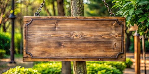 Naklejka premium Empty wooden signboard with a vintage look on a background, wood, signboard, vintage, blank, empty, rustic, retro, old